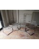 Lot de 4 Chaises Gastone RINALDI acier chromé