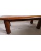 Table basse bois massif brutaliste Vintage