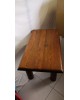 Table basse bois massif brutaliste Vintage