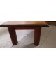 Table basse bois massif brutaliste Vintage