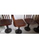 Chaises scandinaves teck pied central 1960 Set de 4