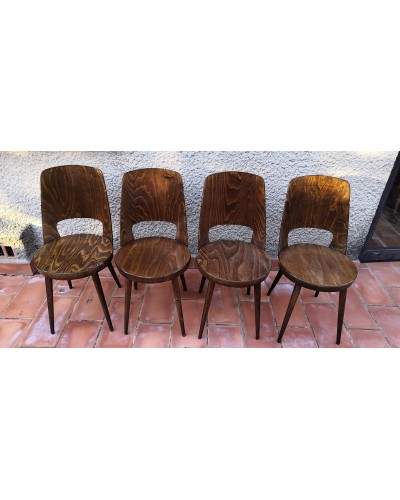 BAUMANN Suite de 4 Chaises "MONDOR Vintage 1960