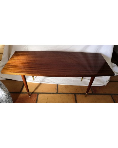 Table basse bois verni 1950