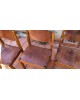 Maison REGAIN Série de 6 chaises en orme et cuir Années 60