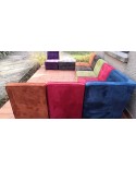 Canapé panoramique vintage modulaire 9 places