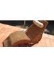 Chaise longue Transat Bain de soleil en rotin et bambou vintage