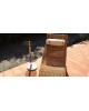 Chaise longue Transat Bain de soleil en rotin et bambou vintage