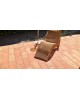 Chaise longue Transat Bain de soleil en rotin et bambou vintage