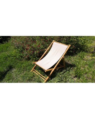 Chilienne Transat Chaise longue Bambou vintage