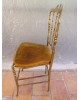 Chaise Chiavari Vintage Laiton massif années 50 Mid-Century