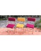 LAFUMA Chaises pliantes vintage Chantazur, France 1960 Set de 3