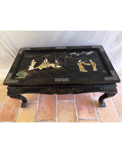 Ancienne Table basse rectangulaire Asiatique pliante