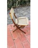 Chaises pliantes scandinaves teck  et corde style Hans Wegner 1960 Set de 6