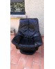 Fauteuil cuir pivotant 360°  Années 70