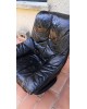 Fauteuil cuir pivotant 360°  Années 70