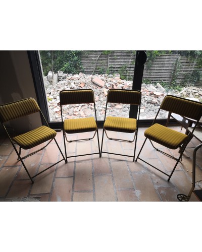 Suite de 4 chaises pliantes LAFUMA Vintage Années 70