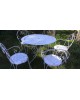 Salon de jardin fer forgé Table + 5 fauteuils vintage
