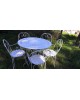 Salon de jardin fer forgé Table + 5 fauteuils vintage