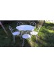 Salon de jardin fer forgé Table + 5 fauteuils vintage