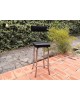 Tabouret industriel skaï & Métal chromé Années 60