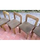 Suite de chaises en orme massif années 70 DLG Bruno Rey Set de 6