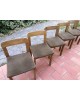 Suite de chaises en orme massif années 70 DLG Bruno Rey Set de 6