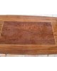 Table basse Bois laqué bicolore pieds compas années 70