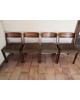 Suite de 4 Chaises scandinaves vintage en teck années 70