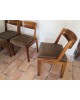 Suite de 4 Chaises scandinaves vintage en teck années 70