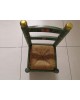 chaise enfant bois et paille vintage