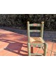 chaise enfant bois et paille vintage