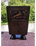 Meuble Bar sculpté Art Deco vintage