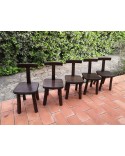 Chaises en orme massif Olavi Hanninen 1960 vintage Suite de 5