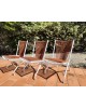 Chaises pliantes scoubidou  André MONPOIX 1960 SET de 3