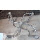 Table basse acier chromé et verre vintage italy années 70
