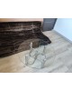 Table basse acier chromé et verre vintage italy années 70