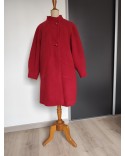 Manteau laine rouge 85% laine 1970 vintage 38/42