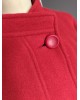 Manteau laine rouge 85% laine 1970 vintage 38/42