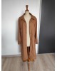 Manteau long vintage en laine avec ceinture couleur camel 36/40