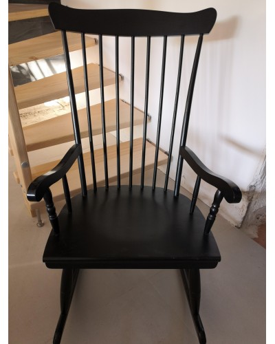 Rocking-Chair scandinave noir