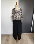 Pantalon droit noir NEUF Fabriqué en Italie 36/46