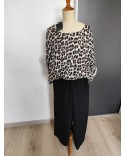 Top imprimé léopard 100% coton NEUF 42/42