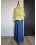 Chemise jaune 100% coton NEUF 38/48