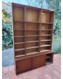 Enfilade Bibliothèque scandinave portes coulissantes vintage 1960