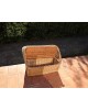 Banc coffre enfant en rotin vintage