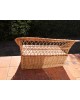 Banc coffre enfant en rotin vintage