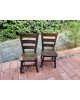 Duo de chaises brutalistes chêne massif vintage