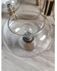 Paire de lustres laiton et bakélite assortis 3 et 5 branches années 70 laiton et verre vintage