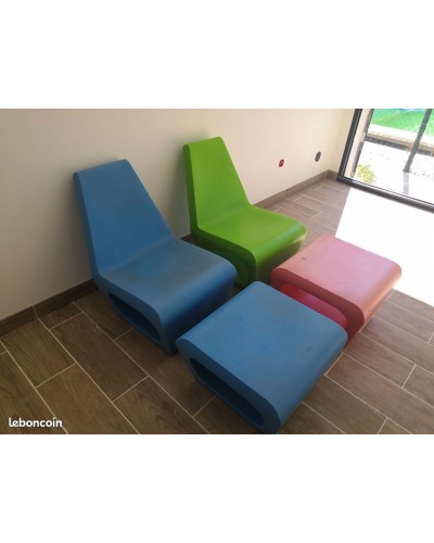 Fauteuil et ottoman de Wiel Arets pour Quinze & Milan vintage