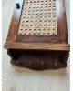 Boite clef vintage en bois et cannage 13 crochets Années 70